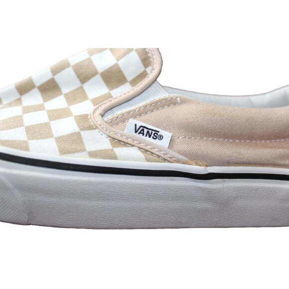 VANS Classic Checkerboard Slip-Ons, Warm Taupe/White - Unisex, M9.5/W11 - Picture 10 of 15